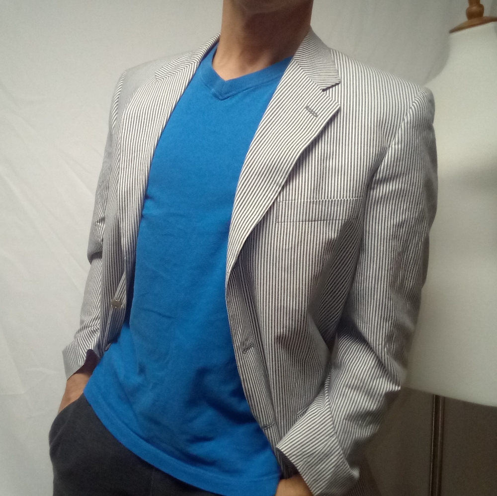 New Pinstripe Coney island jacket large club room